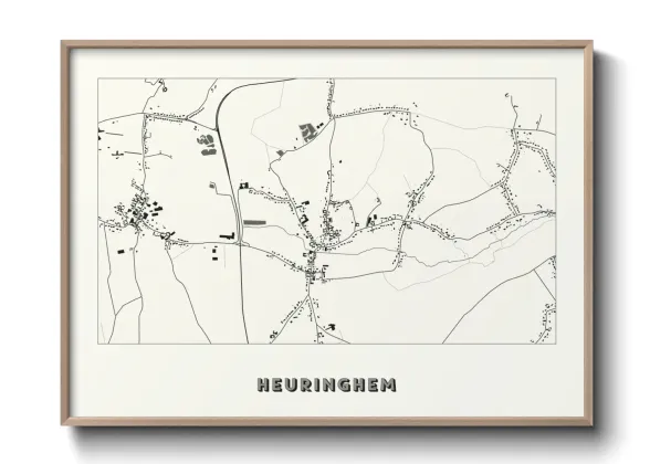 Une affiche de carte sur Heuringhem