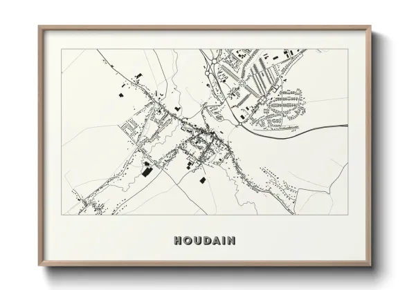Une affiche de carte sur Houdain