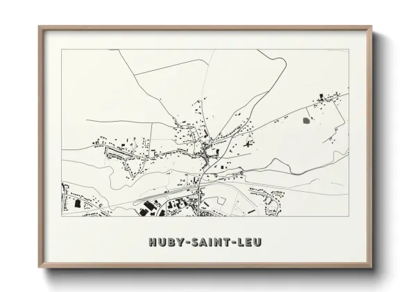 Une affiche de carte sur Huby-Saint-Leu