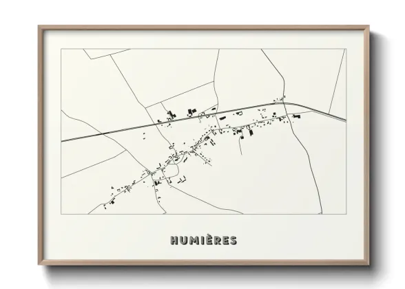 Une affiche de carte sur Humières