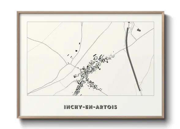 Une affiche de carte sur Inchy-en-Artois