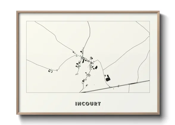 Une affiche de carte sur Incourt
