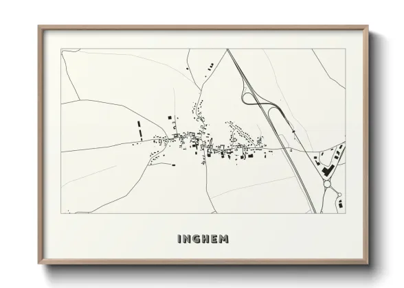Une affiche de carte sur Inghem