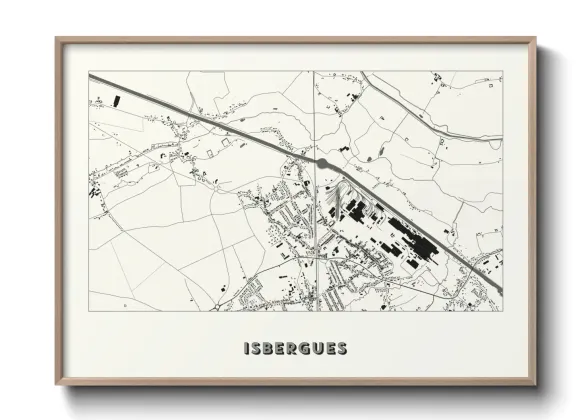 Une affiche de carte sur Isbergues