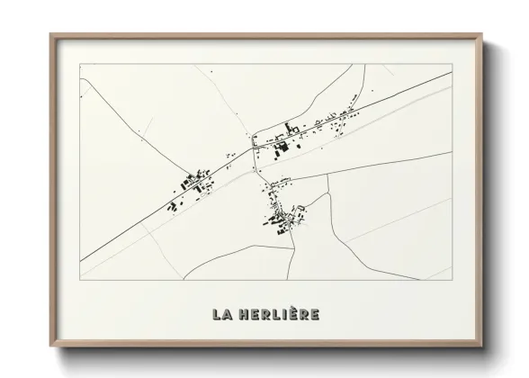 Une affiche de carte sur La Herlière