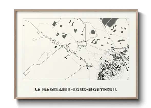 Une affiche de carte sur La Madelaine-sous-Montreuil