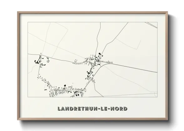 Une affiche de carte sur Landrethun-le-Nord