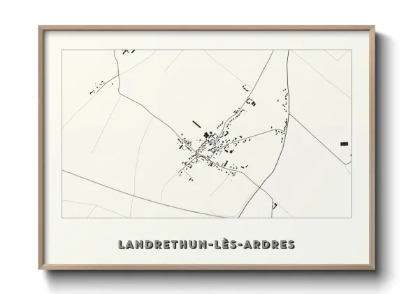 Une affiche de carte sur Landrethun-lès-Ardres