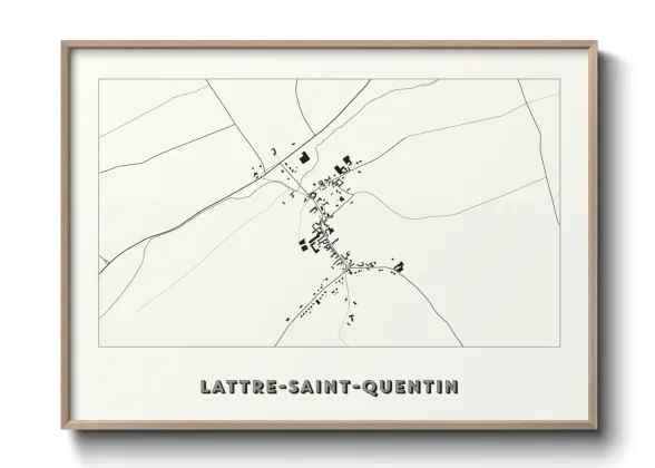 Une affiche de carte sur Lattre-Saint-Quentin