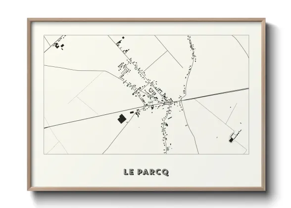 Une affiche de carte sur Le Parcq
