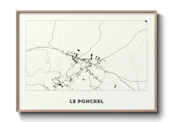 Une affiche de carte sur Le Ponchel