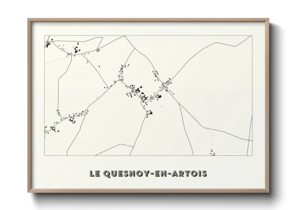 Une affiche de carte sur Le Quesnoy-en-Artois