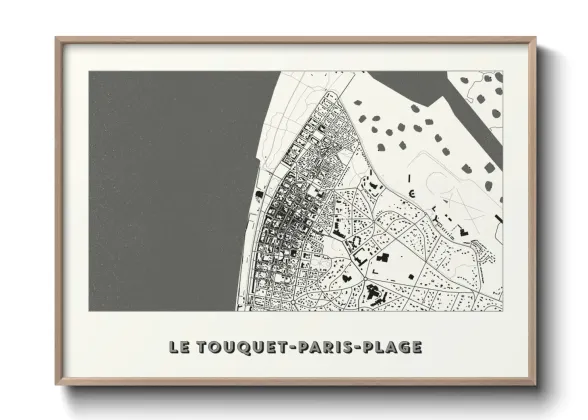 Une affiche de carte sur Le Touquet-Paris-Plage