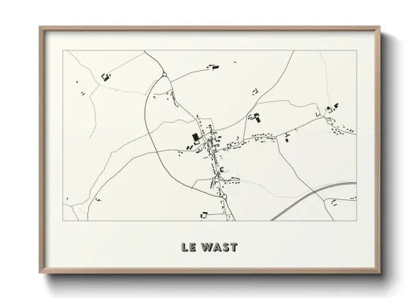 Une affiche de carte sur Le Wast