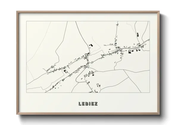 Une affiche de carte sur Lebiez
