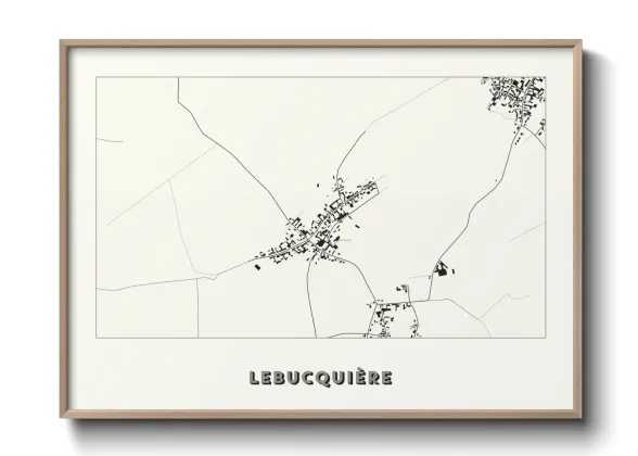 Une affiche de carte sur Lebucquière