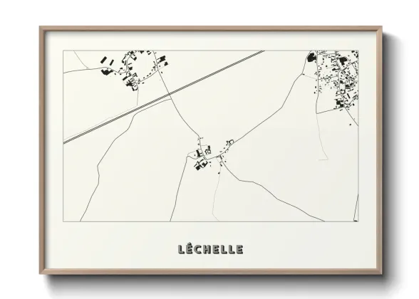 Une affiche de carte sur Léchelle