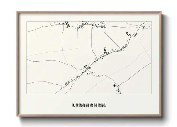Une affiche de carte sur Ledinghem