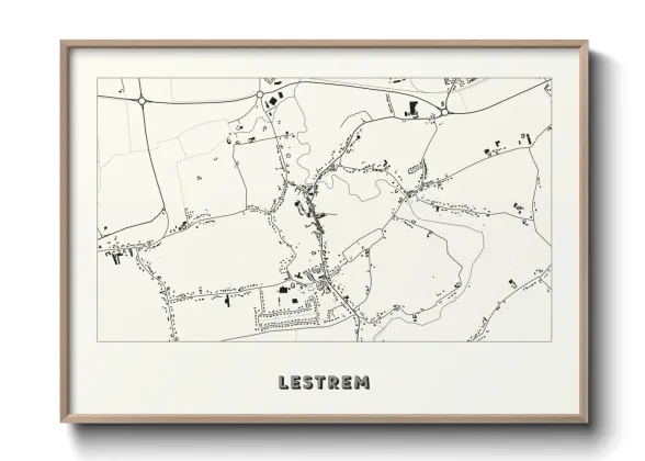 Une affiche de carte sur Lestrem