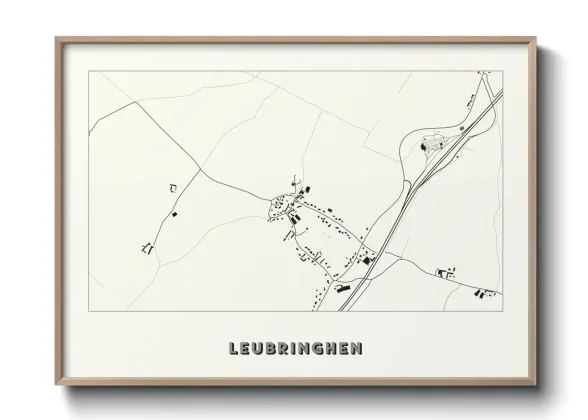 Une affiche de carte sur Leubringhen