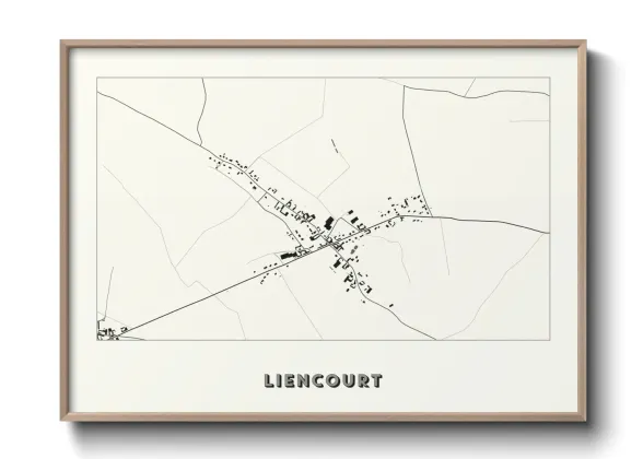 Une affiche de carte sur Liencourt