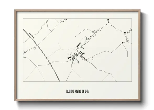 Une affiche de carte sur Linghem