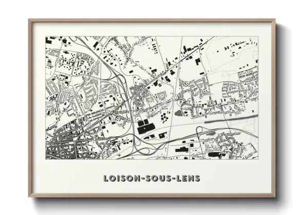 Une affiche de carte sur Loison-sous-Lens