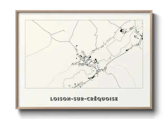 Une affiche de carte sur Loison-sur-Créquoise