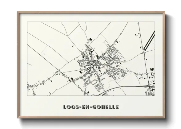 Une affiche de carte sur Loos-en-Gohelle
