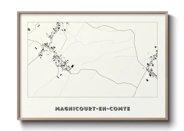 Une affiche de carte sur Magnicourt-en-Comte