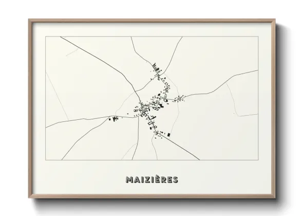 Une affiche de carte sur Maizières