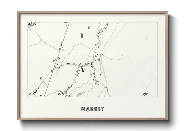 Une affiche de carte sur Marest