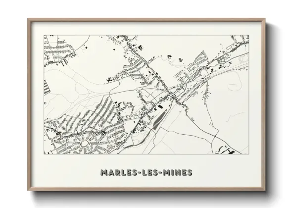 Une affiche de carte sur Marles-les-Mines