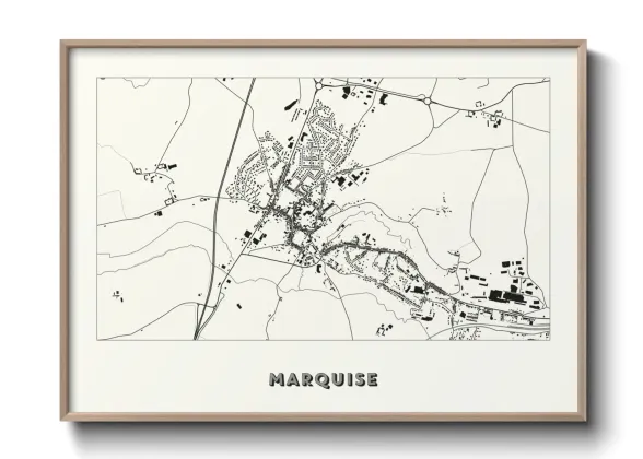 Une affiche de carte sur Marquise