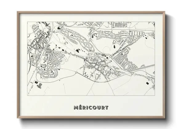 Une affiche de carte sur Méricourt