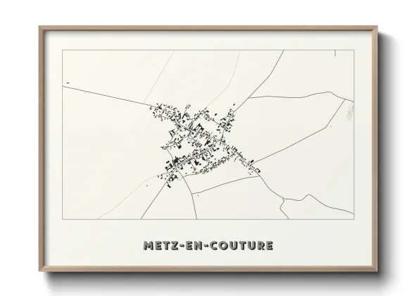 Une affiche de carte sur Metz-en-Couture