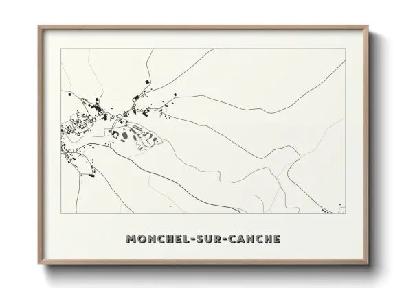 Une affiche de carte sur Monchel-sur-Canche
