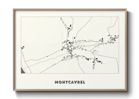 Une affiche de carte sur Montcavrel
