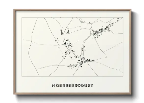 Une affiche de carte sur Montenescourt