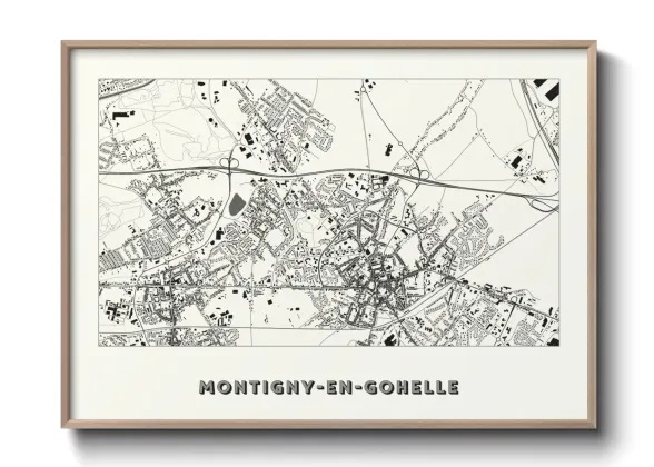Une affiche de carte sur Montigny-en-Gohelle