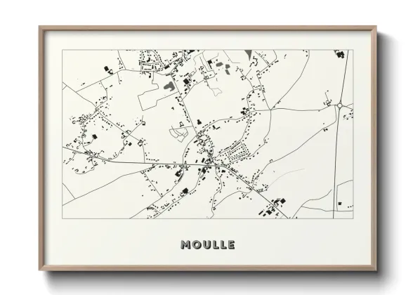 Une affiche de carte sur Moulle