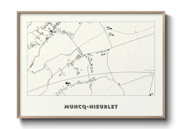 Une affiche de carte sur Muncq-Nieurlet
