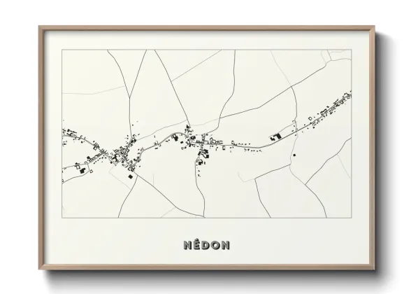 Une affiche de carte sur Nédon
