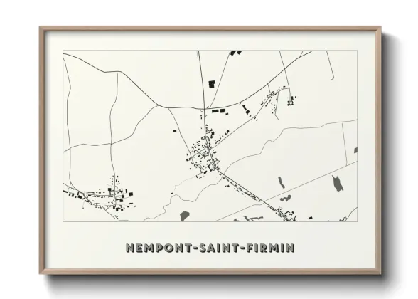 Une affiche de carte sur Nempont-Saint-Firmin
