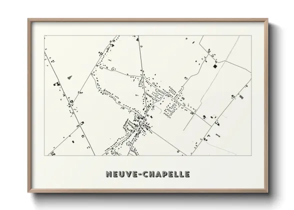 Une affiche de carte sur Neuve-Chapelle