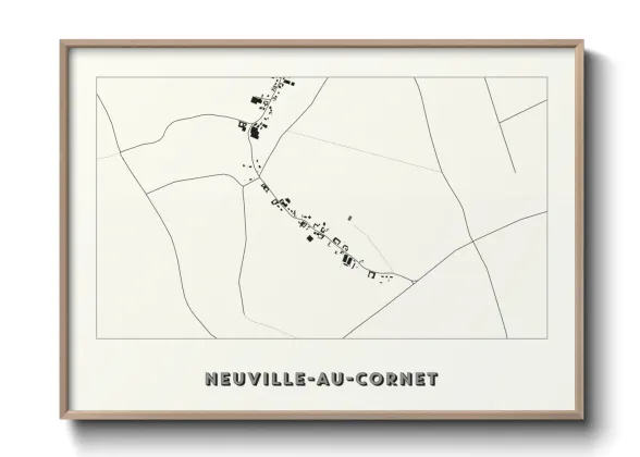 Une affiche de carte sur Neuville-au-Cornet