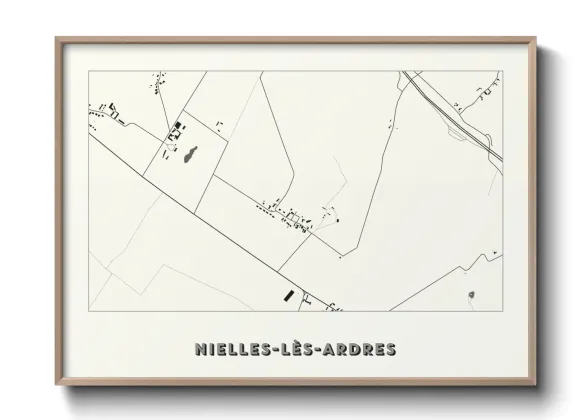 Une affiche de carte sur Nielles-lès-Ardres