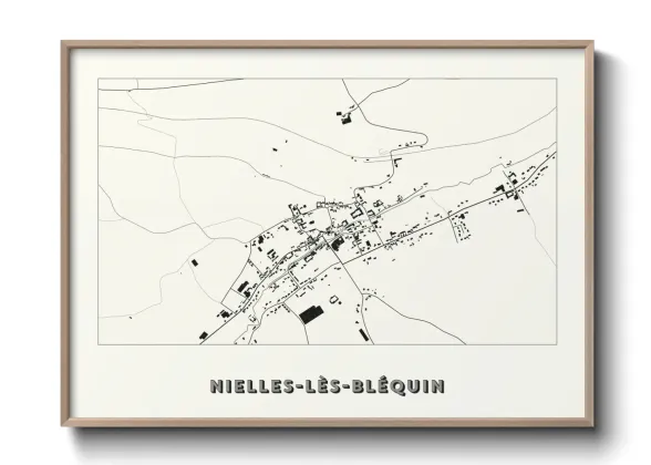 Une affiche de carte sur Nielles-lès-Bléquin