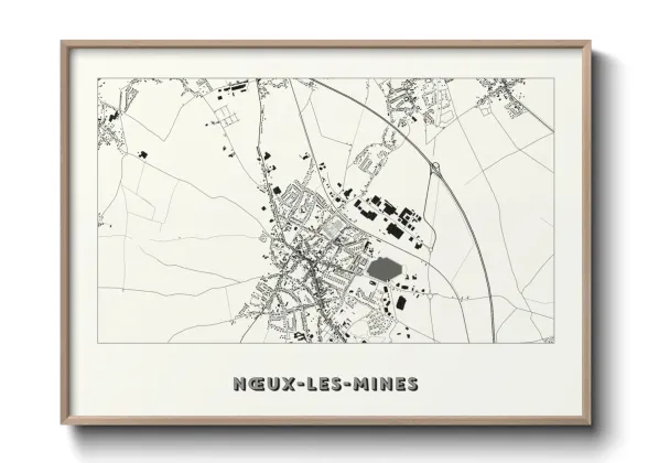 Une affiche de carte sur Nœux-les-Mines