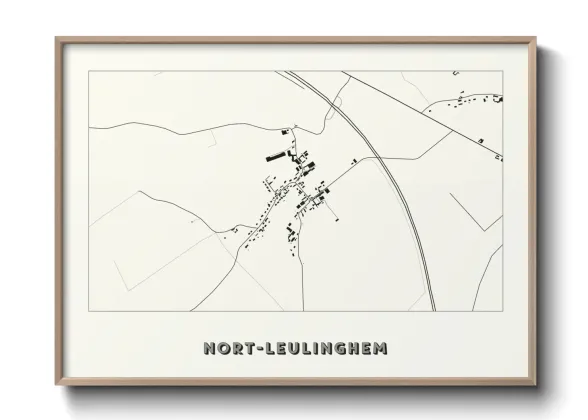 Une affiche de carte sur Nort-Leulinghem